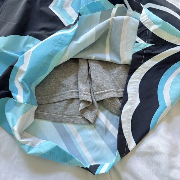 Bogner Tennis Golf Skort Skirt Blue Geometric Stretch Womens Size 12 Outdoor - Picture 5 of 9